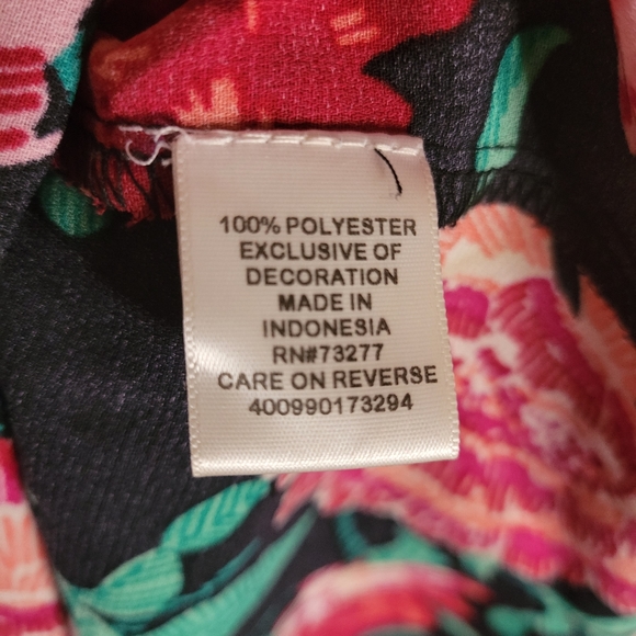 Elle medium black floral summer dress - Picture 4 of 4